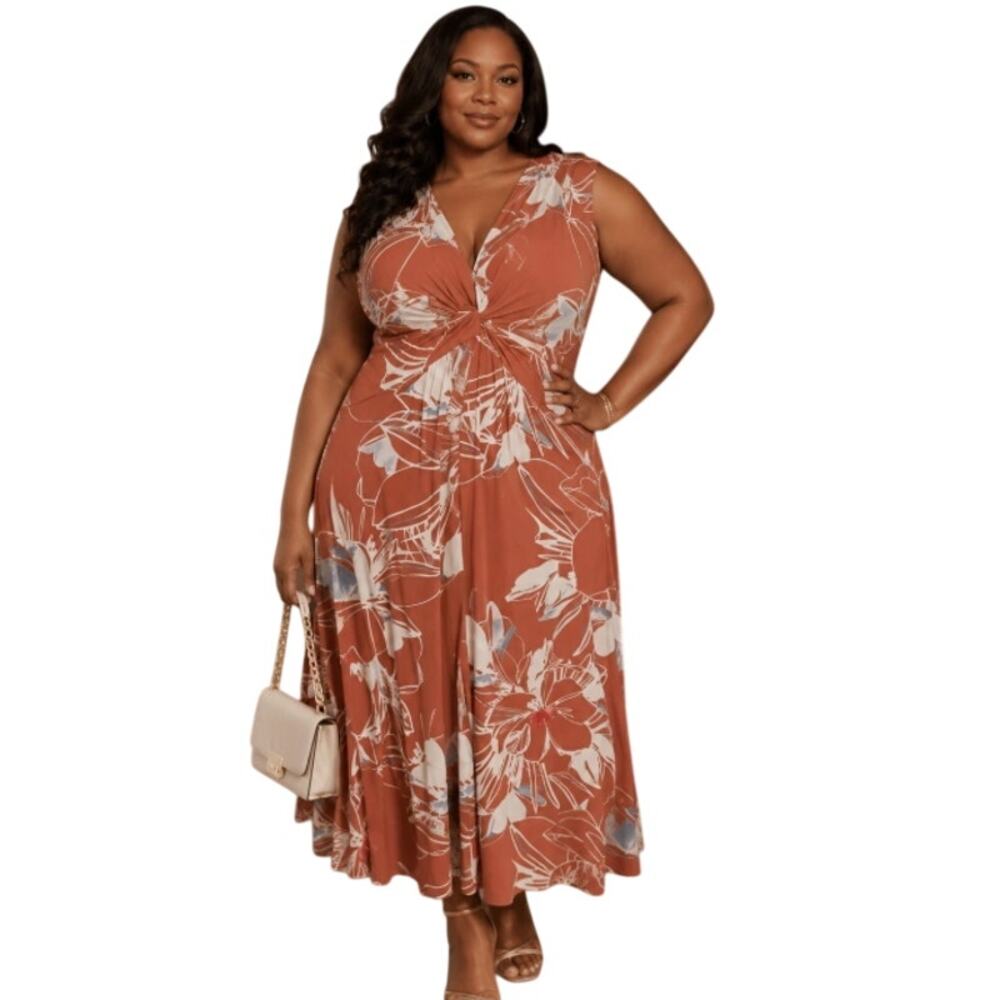 NWT Calvin Klein floral Maxi dress sz 20W